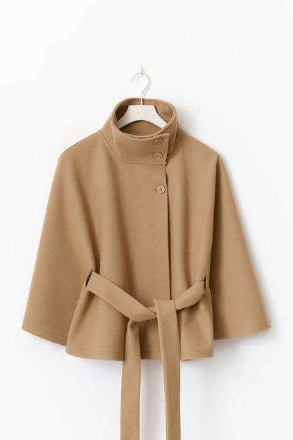 Belted Cape Jacket - By Miralo
