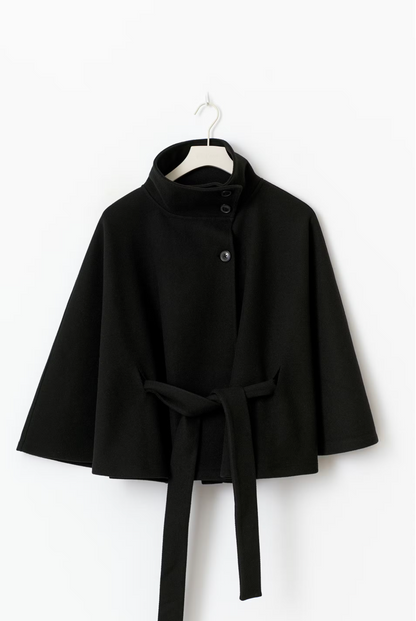 Belted Cape Jacket - By Miralo